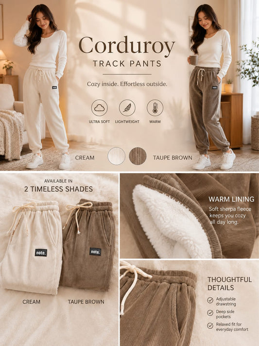 Cozy Corduroy Track Pants