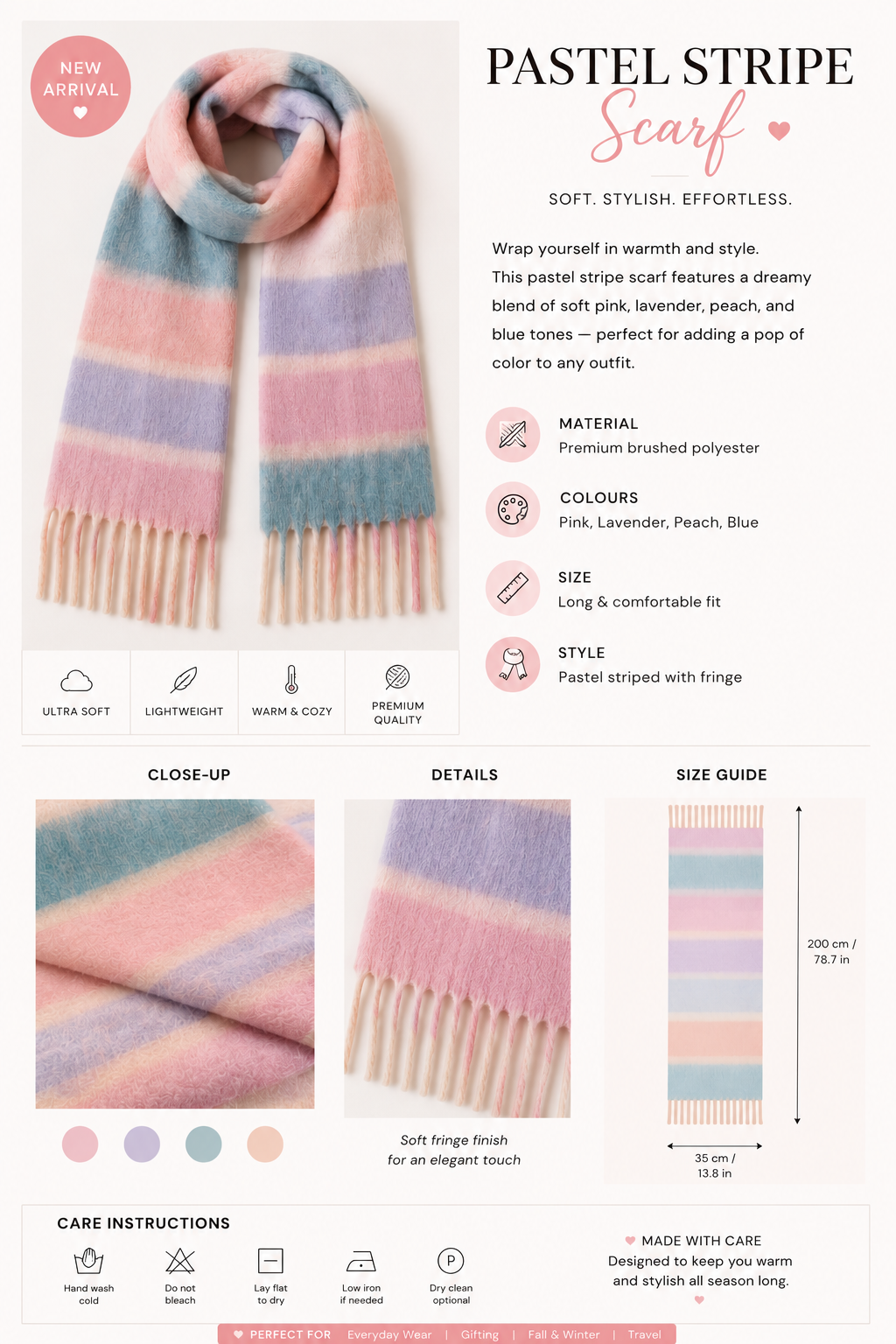 Pastel Dream Chunky Scarf