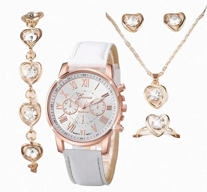 Elegant Roman Quartz Watch Set