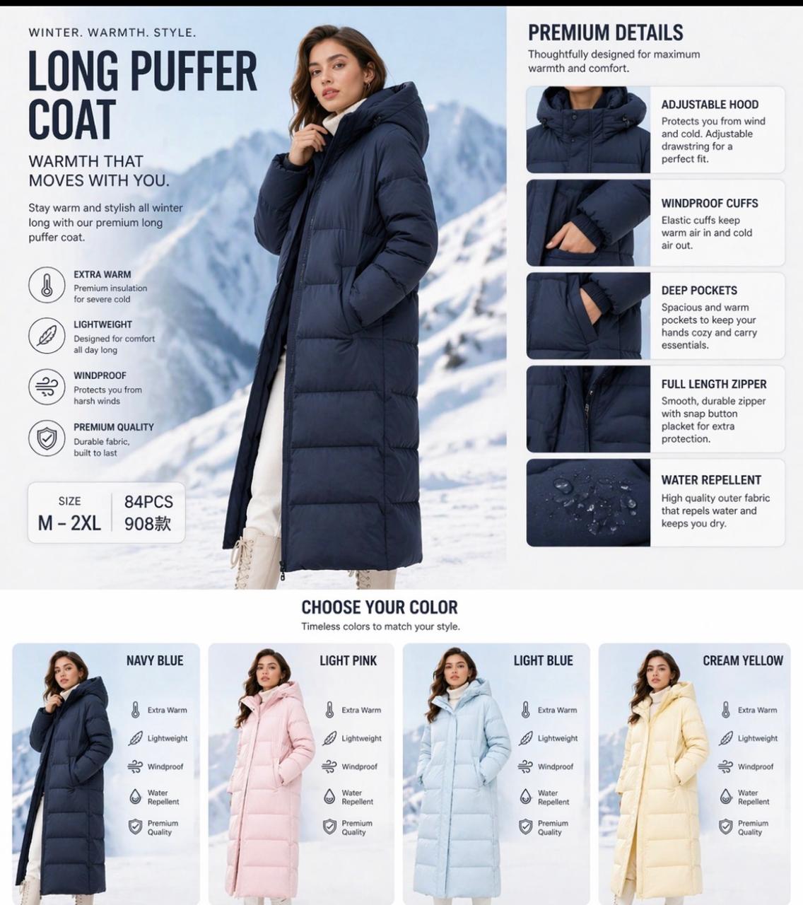 Long Puffer Coat